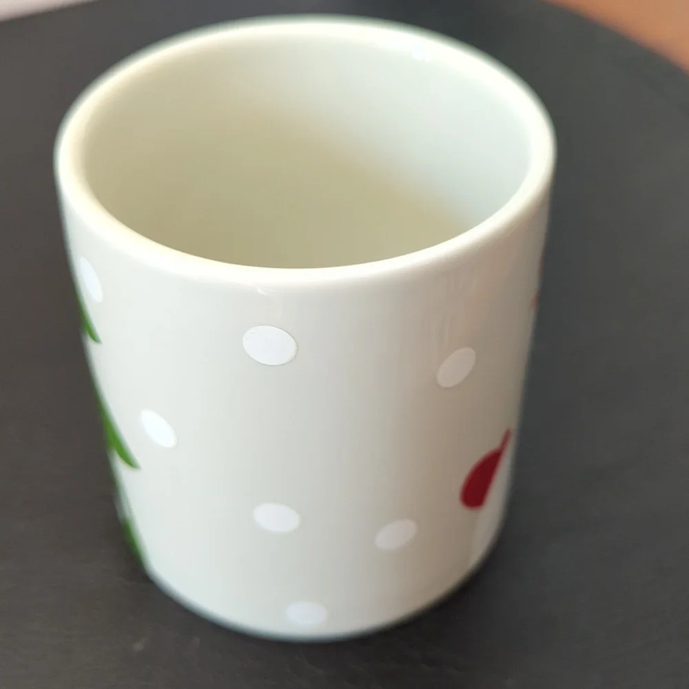 Crate & Barrel Mug 2017 Joan Anderson Snowman Holiday 12 oz Mug Child's